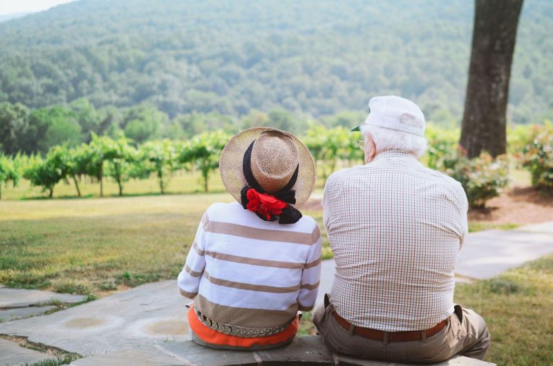 old couple outside